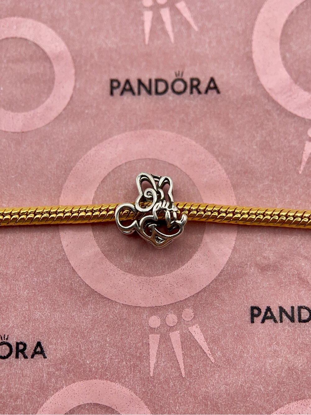 Pandora Disney Minnie Mouse Openwork Sterling Silver Charm - Picture 6 of 7